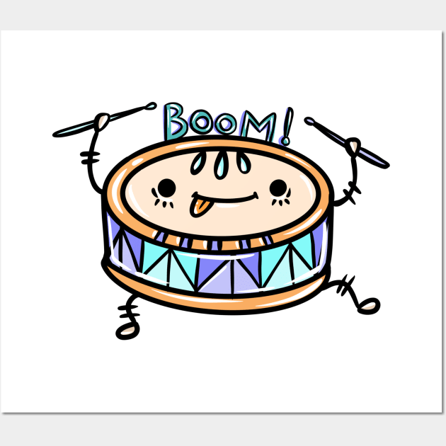 Drummer kid Wall Art by Paula Tamashiro